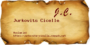 Jurkovits Cicelle névjegykártya